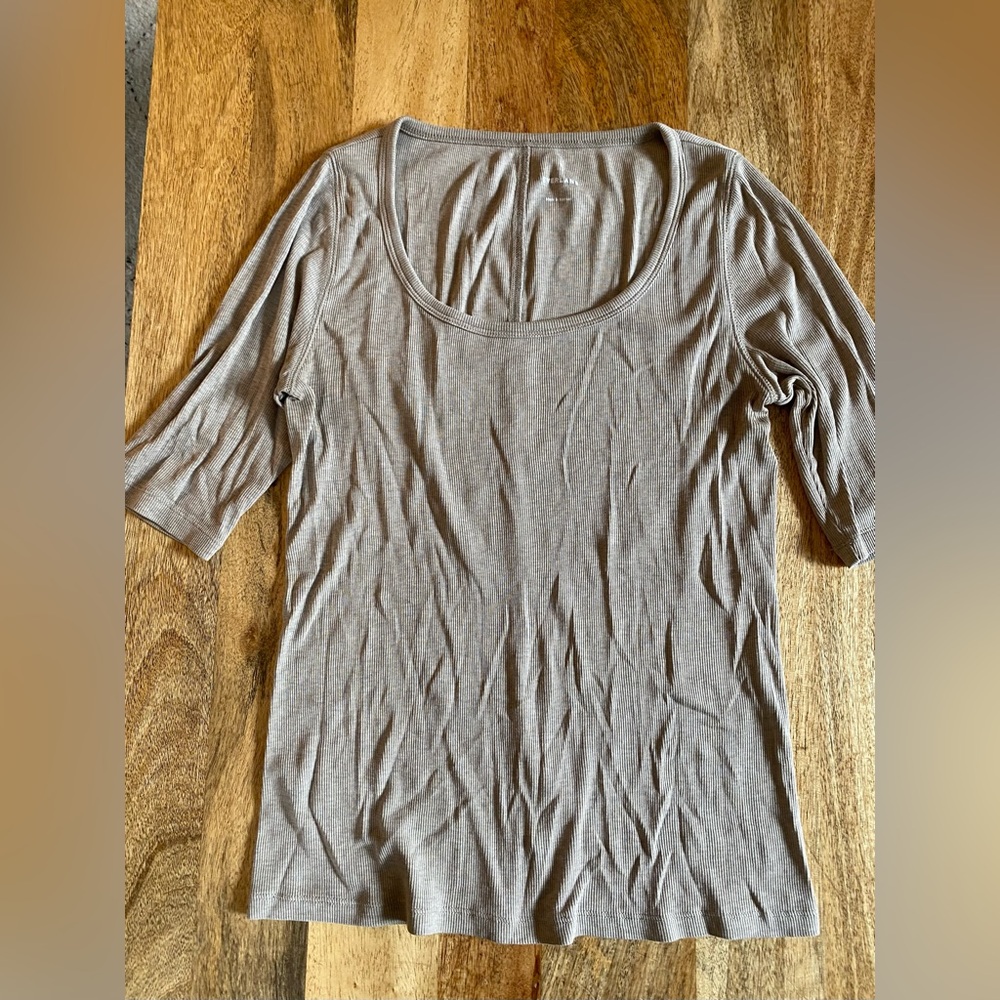 Everlane ribbed tan top